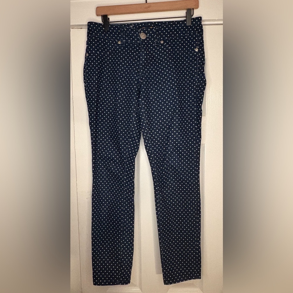 Seven Polka Dot Skinny Denim Size 6 Excellent Unused Condition